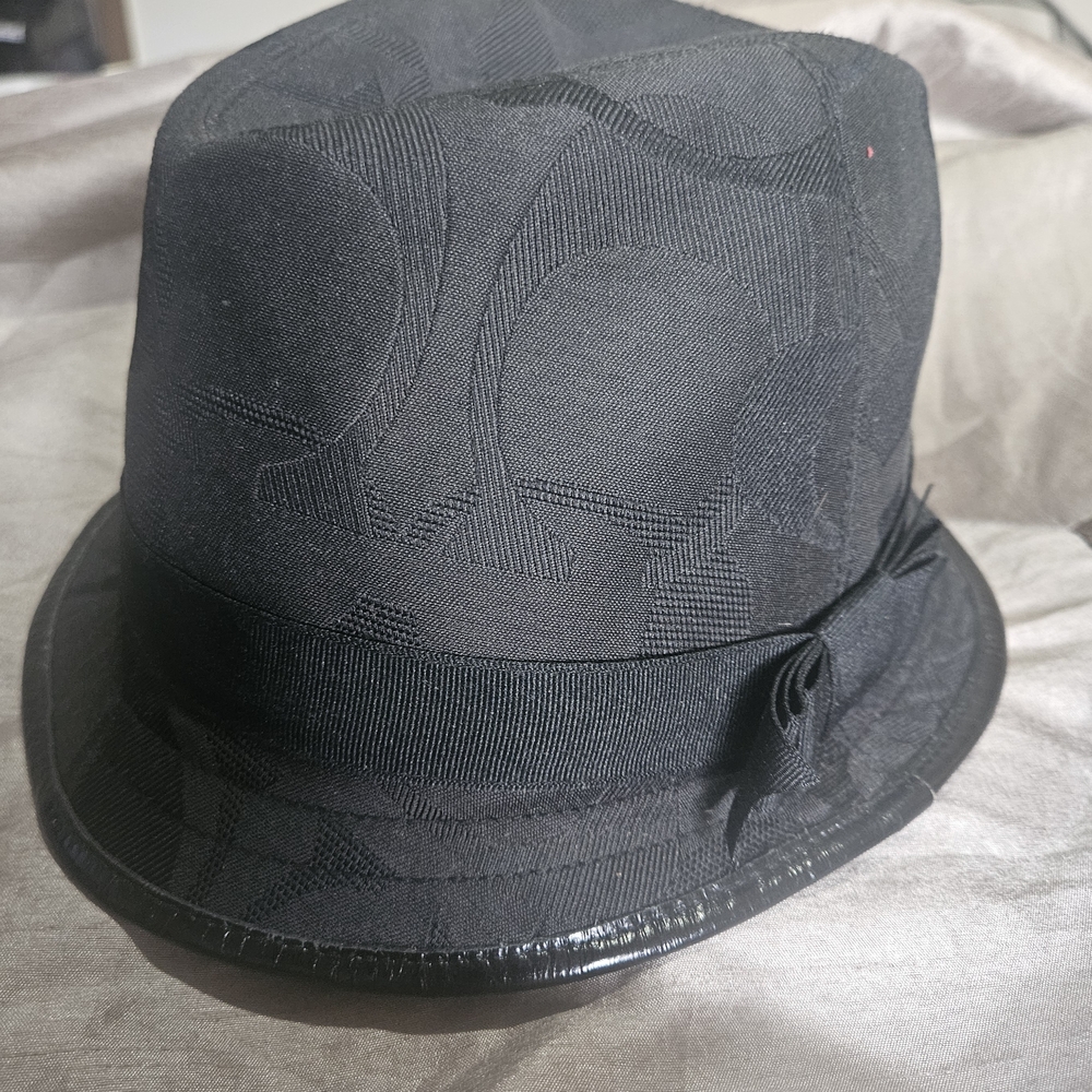 Coach Black Patterned Hat